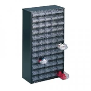 Image of Slingsby Clear 60 Drawer System Dark Grey Storage Cabinet 324208