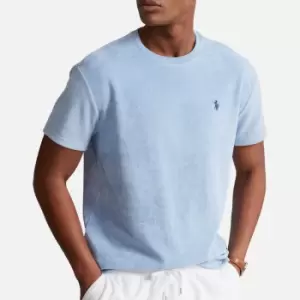 Image of Polo Ralph Lauren Logo-Embroidered Cotton-Terry T-Shirt - S