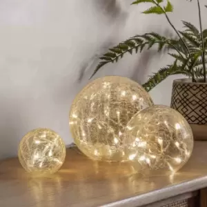 Image of Crossland Grove Crackle Orbs 100x150x200mm Clear