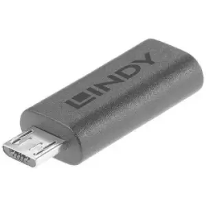 image of LINDY USB 2.0 Adapter [1x USB-C socket - 1x USB 2.0 connector Micro B]