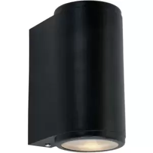 image of Elstead Mandal Outdoor 2 Light Up, Down Wall Light Black , IP44, GU10