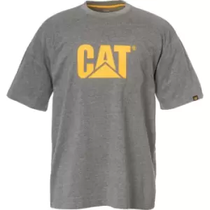 image of Caterpillar Mens Trademark Logo T-Shirt Dark Grey 2XL