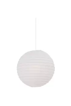 image of Rice Paper 40cm Globe Pendant Ceiling Light White