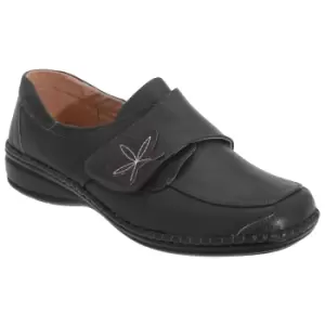 Image of Boulevard Womens/Ladies Wide Fitting Touch Fastening Casual Shoes (7 UK) (Black)