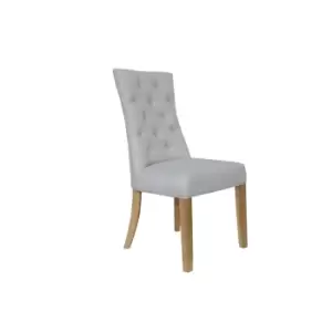 Image of Kettle Interiors Curved Button Back Upholstered Chair Natural