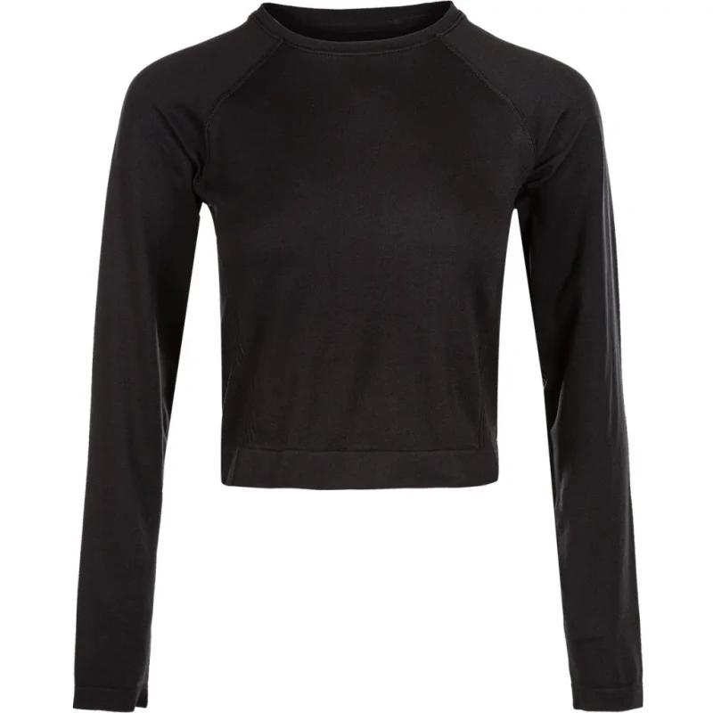 Image of Athlecia Womens long-sleeved crop T-Shirt Athlecia Celita Noir Female S/M