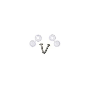 Image of Number Plate Screws & Caps - White - No. 8 x 3/4in. - Pack Of 2 - PWN643 - Wot-nots