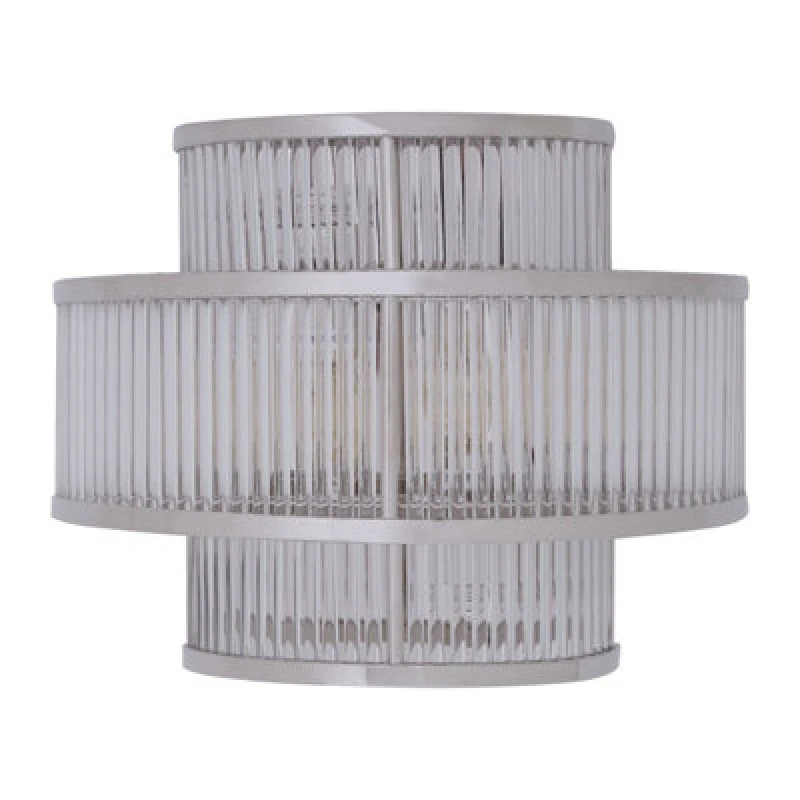 Image of Orsina 3 Tier Nickel Finish Glass Wall Light