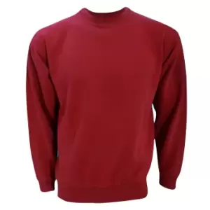 Image of UCC 50/50 Unisex Plain Set-In Sweatshirt Top (XL) (Burgundy)