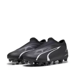 image of Puma Ultra Match.3 Laceless Junior Firm Ground Football Boots - Black