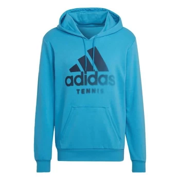 Image of adidas Tennis Graphic Hoodie Mens - App Sky Rush / Shadow Navy