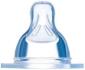 image of MAM Fast Flow Non Spill Bottle Teat for bottles 2 Teats