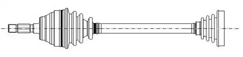 Image of ERA Benelux DA20702 Drive shaft Front Axle Left, for vehicles with ABS Drive Shaft (13)