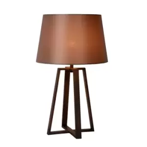 Image of Coffee Cottage Table Lamp - Ø38cm - 1xE27 - Rust Brown