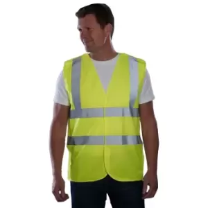 Image of Grafters Unisex Hi-Visibility Safety Waistcoat (6XL) (Yellow)