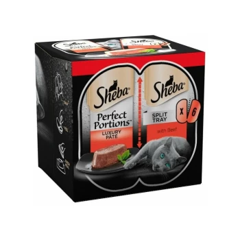 image of Sheba Perfect Portions Beef Loaf Cat Food 2 x 37.5g