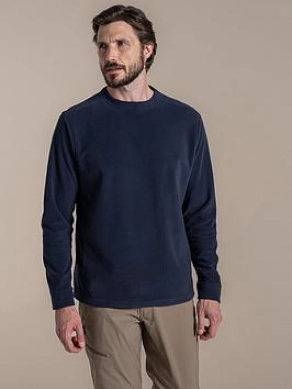 Image of Craghoppers Craghoppers Men Corey Crew Neck Insulating Active Fleece in Dark Navy Size: Medium Dark Navy M Male 5063260131520