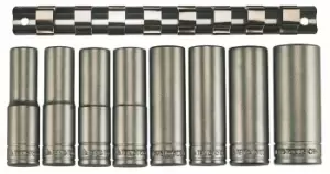 Image of Teng Tools M1208-6 1/2" Drive Deep 6 Point Sockets Clip Rail 8pc