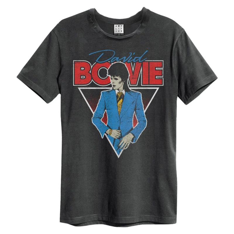 Image of Amplified Amplified Men Bootleg David Bowie T-Shirt in Charcoal Size: X-Small Charcoal XS Male 5063238414365