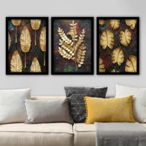 Image of 3SC28 Multicolor Decorative Framed Painting (3 Pieces)