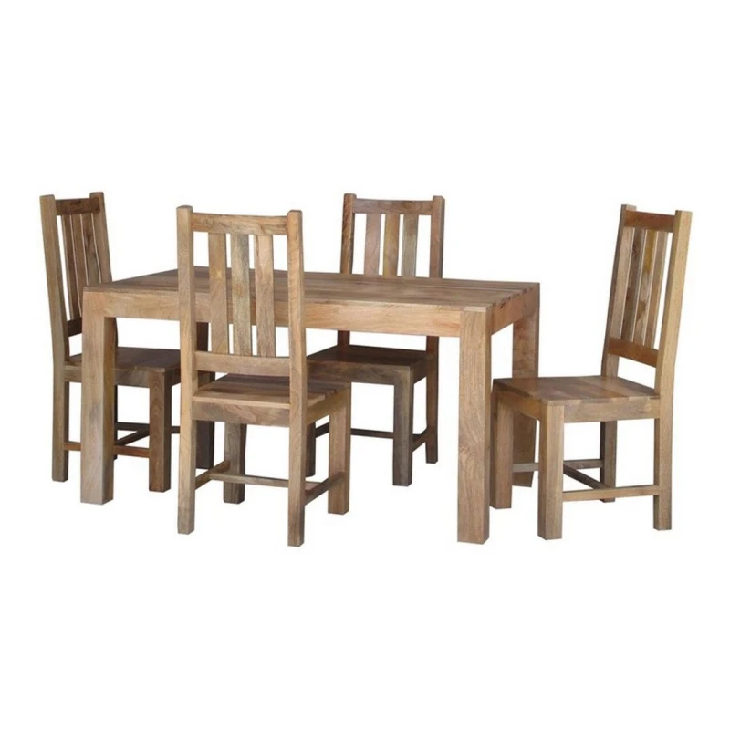 Image of Jaipur Furniture Ltd Dining Table without Chairs - Mango Wood - L90 x W145 x H76cm - Light Finish in Brown Brown Unisex