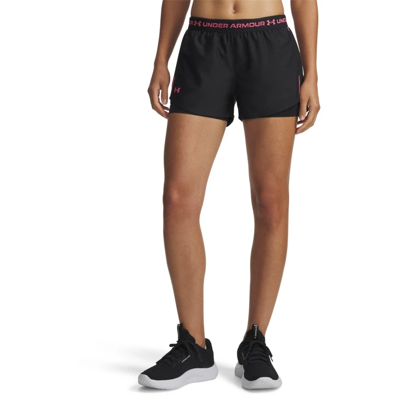 Image of Under Armour 2-in-1 Shorts Women' Black/Pink female 14 (L)
