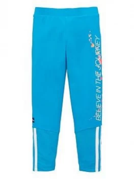 image of adidas Childrens Frozen Tights - Blue, Aqua, Size 5-6 Years, Women