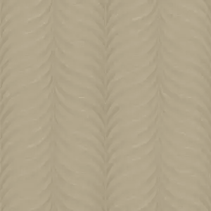 image of Grandeco Boutique Collection Organic Feather Gold Embossed Wallpaper