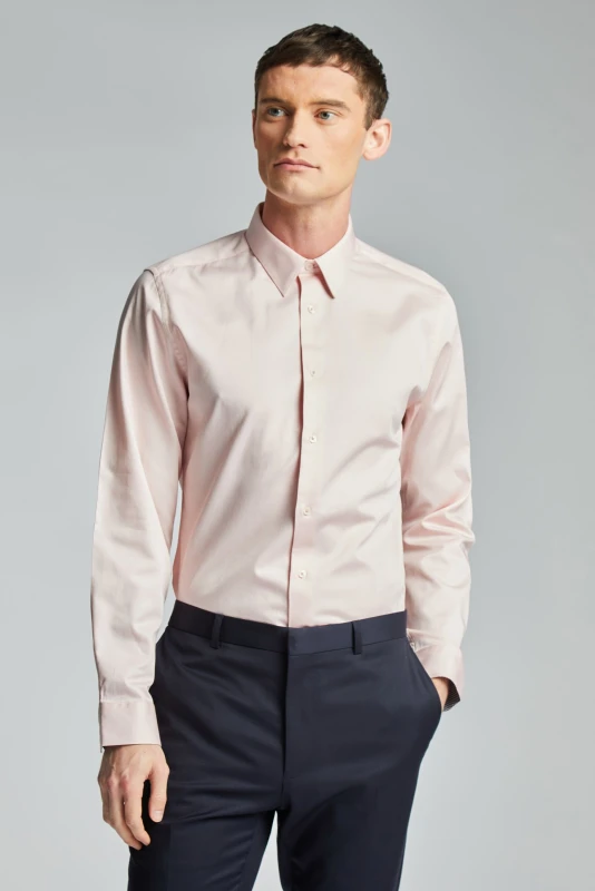 Image of Ted Baker Men Maelor Core Pale Pink Shirt Pink One Size Male 5059508472258