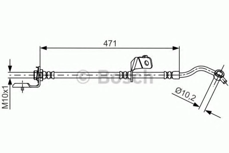 Image of Bosch 1 987 481 715 Brake Hose Brake Hose (83)