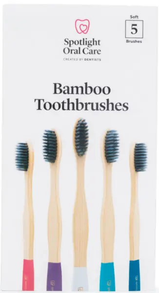 image of Spotlight Oral Care Bamboo Toothbrush 5Pcs