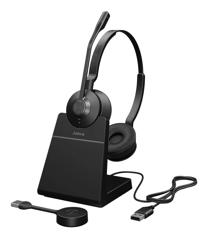 Image of Jabra Engage 55 SE UC Stereo USB-A Headset with Charging Stand 35121J GJQ35121J