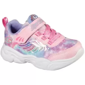 image of Skechers Girls Unicorn Storm Sports Lace Up Trainers Shoes UK Size 9 (EU 26)