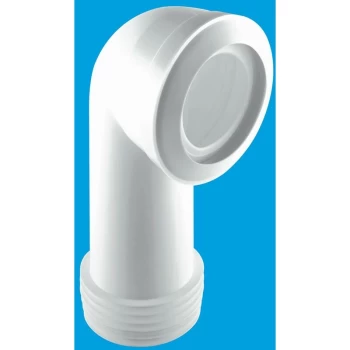 image of McAlpine 90° Bend MACFIT Long WC Connector - 110mm Outlet