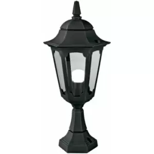 image of Outdoor IP44 1 Bulb Wall Ground Pedestal Lamp Light Black LED E27 100W d02084