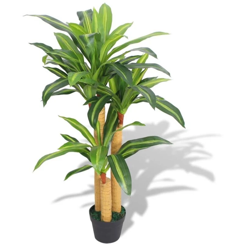 Image of vidaXL Artificial Dracaena Plant with Pot 100cm Green Fake Lifelike Indoor