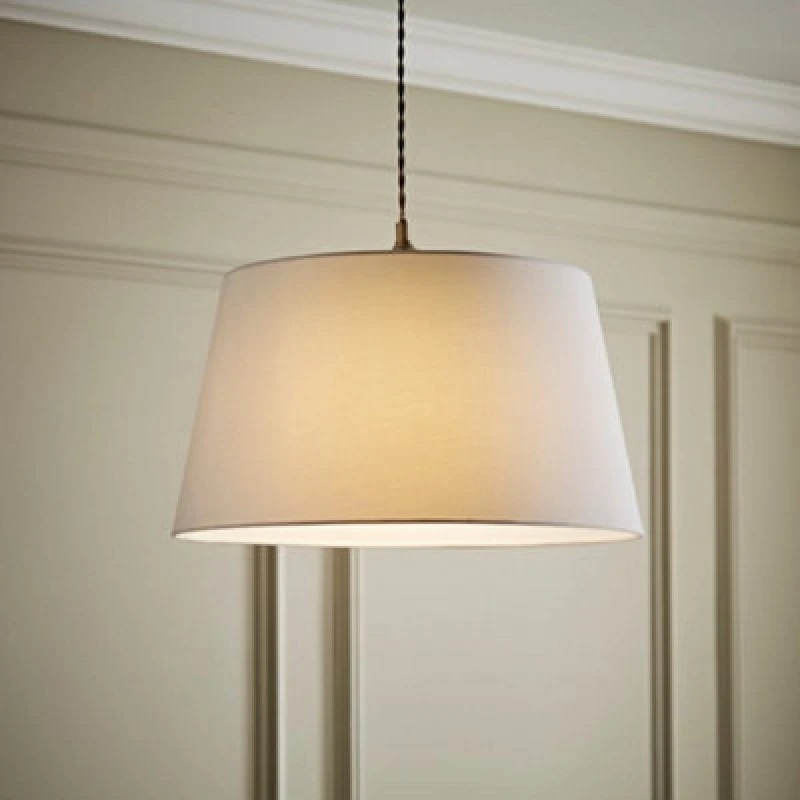 Image of ValueLights ValueLights Aspen White Tapered Easy Fit Pendant Lamp Shade Size: Large White Large Unisex 5016529273981