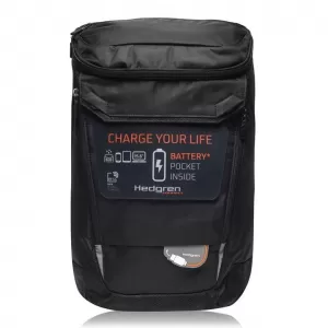 Image of Hedgren Black Large Backpack with Rain Cover - Black