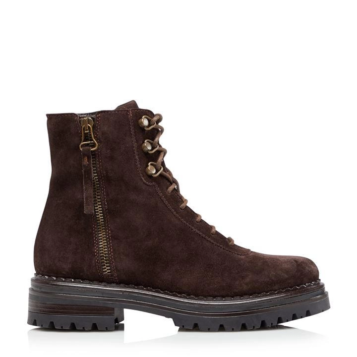 Image of Dune Brown Suede 'Phase' Ankle Boots - 4