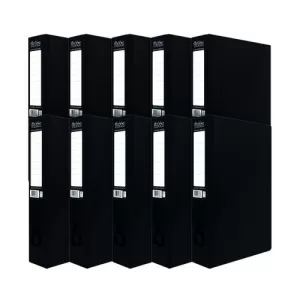 image of Pukka Brights Box File Foolscap Black Box of 10