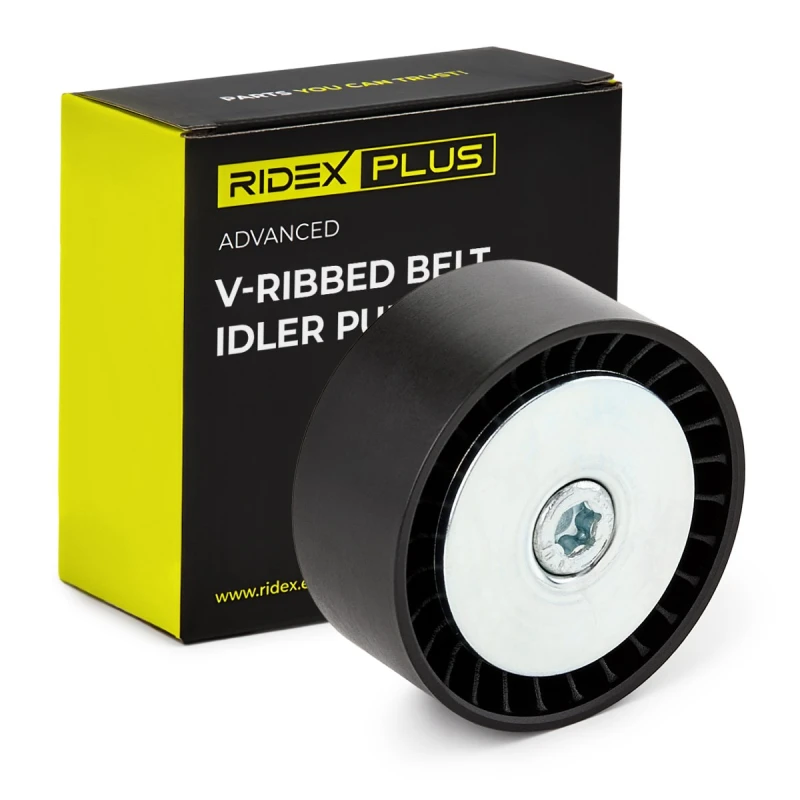 Image of RIDEX PLUS 312D0101P Idler Pulley Deflection/Guide Pulley,v-ribbed belt (312)