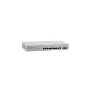 image of Allied Telesis GS950/10PS Managed Gigabit Ethernet (10/100/1000) Power over Ethernet (PoE) Green Grey