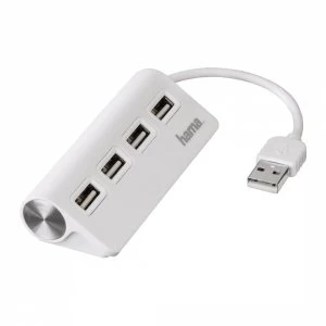 Image of Hama USB 2.0 Hub 1:4 Bus Powered (White)