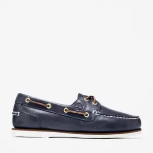 Image of Timberland Classic 2-eye Boat Shoe For Her In Blue Navy, Size 3.5