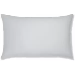 Image of 100% Cotton Percale 200 Thread Count Standard Pillow Cases, Grey, Pair - Bianca