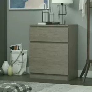 Image of Fwstyle - Narvik Modern 1 Door 1 Drawer Multi-Storage Unit - Rustic Oak - Rustic Oak