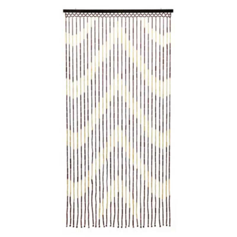 Image of JVL Provence Door Curtain - Arrow Light Brown