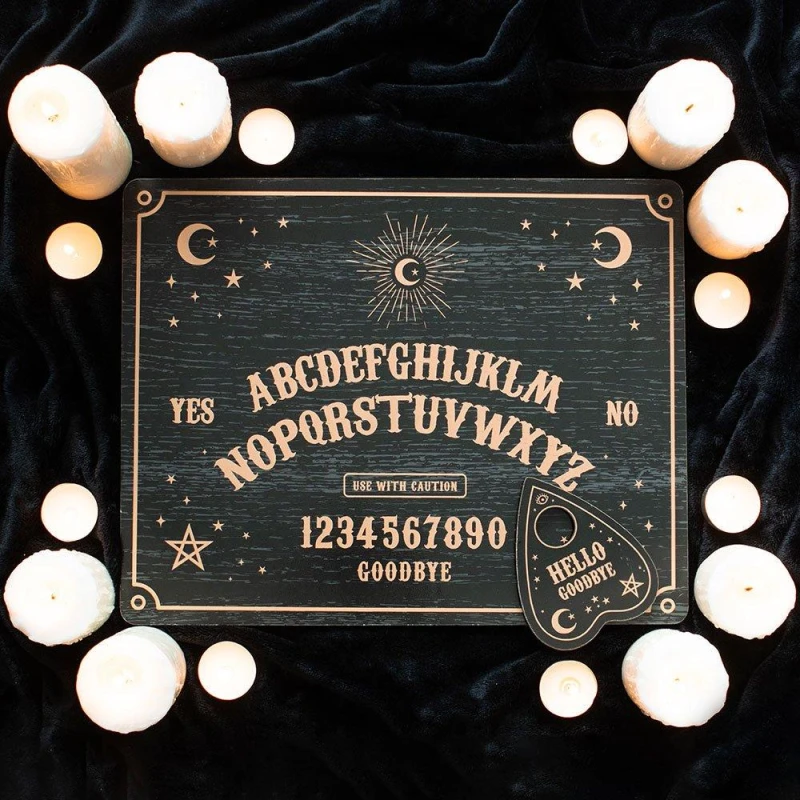 Image of Something Different Black Talking Board with Planchette Black One Size