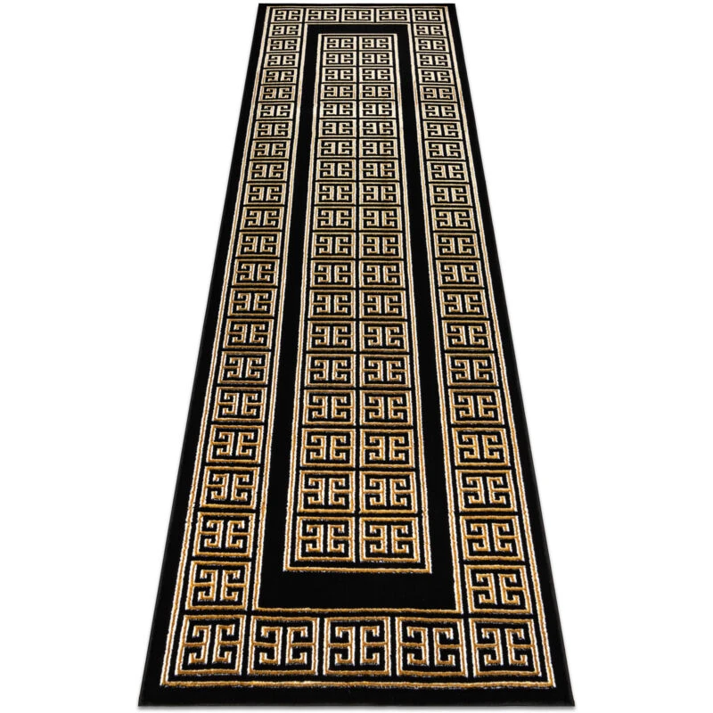 Image of RugsX Allure Runner in Black Size: 60cm x 250cm Black Unisex 60cm x 250 cm