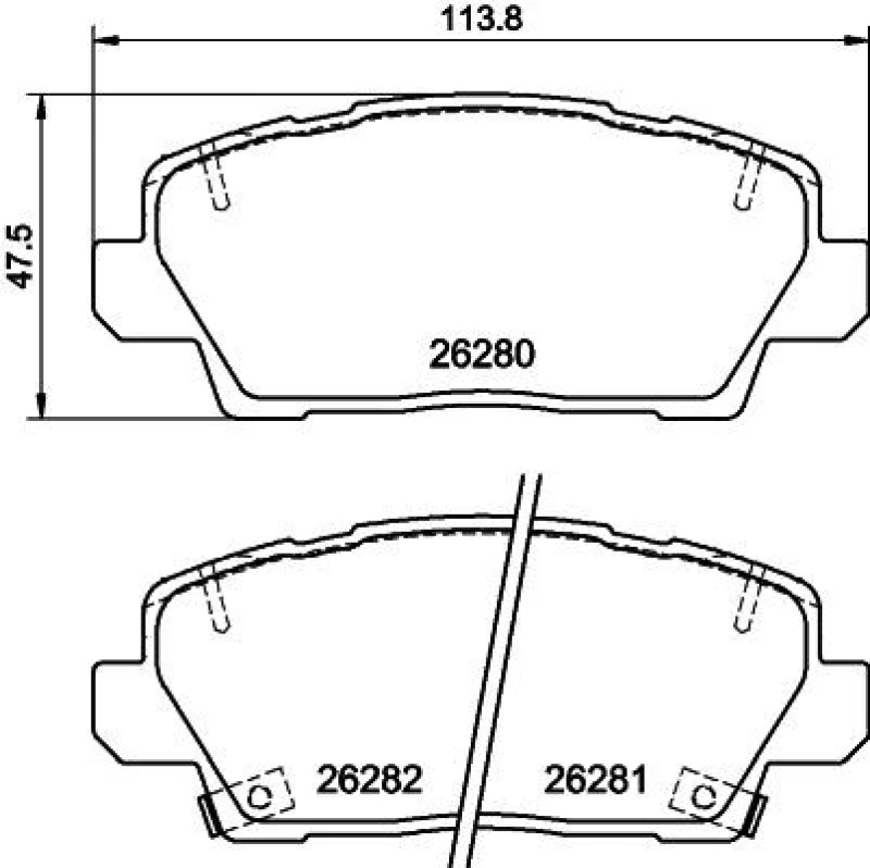 Image of HELLA Brake pad set HELLA 8DB 355 040-841